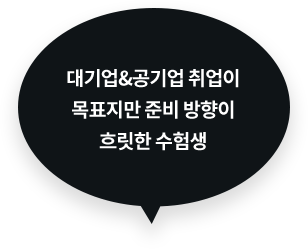 대기업&공기업 취업이 목표지만 준비 방향이 흐릿한 수험생